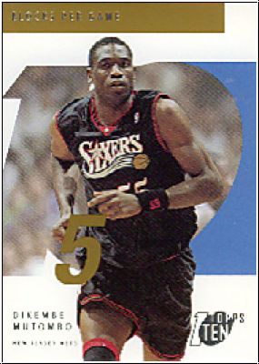 NBA 2002 / 03 Topps Ten Parallel - No 45 - Dikembe Mutombo