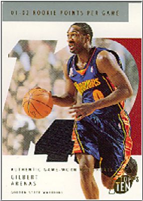 NBA 2002 / 03 Topps Ten Relic Parallel - No 114 - Gilbert Arenas