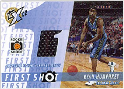 NBA 2002/03 Topps Xpectations First Shot Relics - No FS-RH - Ryan Humphrey