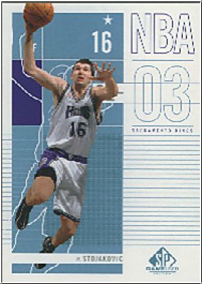 NBA 2002 / 03 SP Game Used - No 82 - Peja Stojakovic