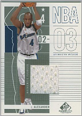 NBA 2002 / 03 SP Game Used - No 101 - Courtney Alexander