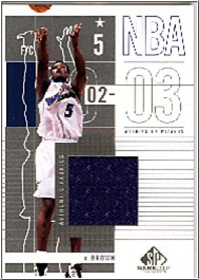 NBA 2002/03 SP Game Used - No 102 - Kwame Brown