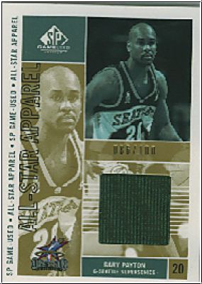 NBA 2002 / 03 SP Game Used All-Star Apparel Gold - No GP-AS - Gary Payton