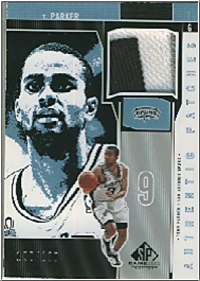 NBA 2002 / 03 SP Game Used Authentic Patches - No TP-P - Tony Parker