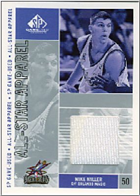 NBA 2002/03 SP Game Used All-Star Apparel - No MM-AS - Mike Miller