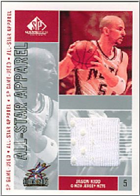 NBA 2002 / 03 SP Game Used All-Star Apparel - No KD-AS - Jason Kidd