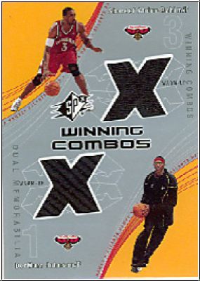 NBA 2002 / 03 SPx Winning Combos - No SA/DJ - Shareef Abdur Rahim / DerMarr Johnson