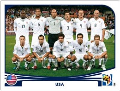 Soccer 2010 Panini World Cup South Africa - No 201 - Team USA