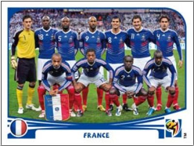 Soccer 2010 Panini World Cup South Africa - No 87 - Team France