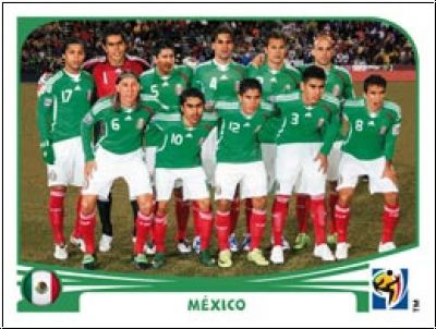 Soccer 2010 Panini World Cup South Africa - No 49 - Team Mexico