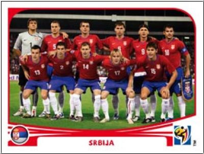 Soccer 2010 Panini World Cup South Africa - No 296 - Team Serbia