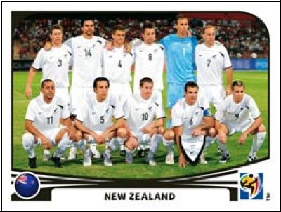 Soccer 2010 Panini World Cup South Africa - No 448 - Team New Zealand