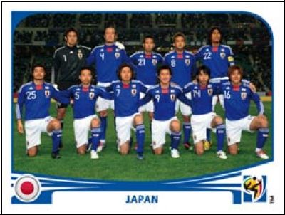 Soccer 2010 Panini World Cup South Africa - No 372 - Team Japan