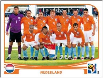 Fussball 2010 Panini WM Südafrika - No 334 - Team Niederlande