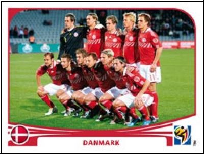 Soccer 2010 Panini World Cup South Africa - No 353 - Team Denmark