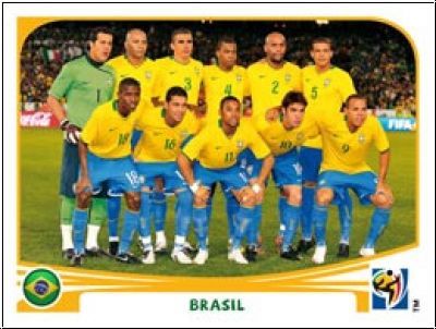 Soccer 2010 Panini World Cup South Africa - No 486 - Team Brazil