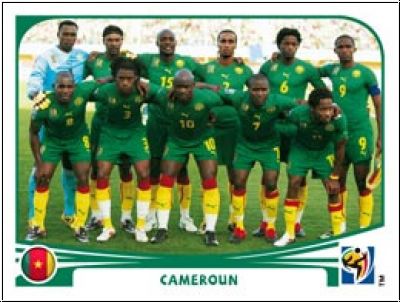 Soccer 2010 Panini World Cup South Africa - No 391 - Team Cameroon