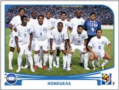 Fussball 2010 Panini WM Südafrika - No 600 - Team Honduras