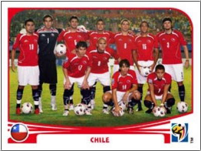 Fussball 2010 Panini WM Südafrika - No 619 - Team Chile