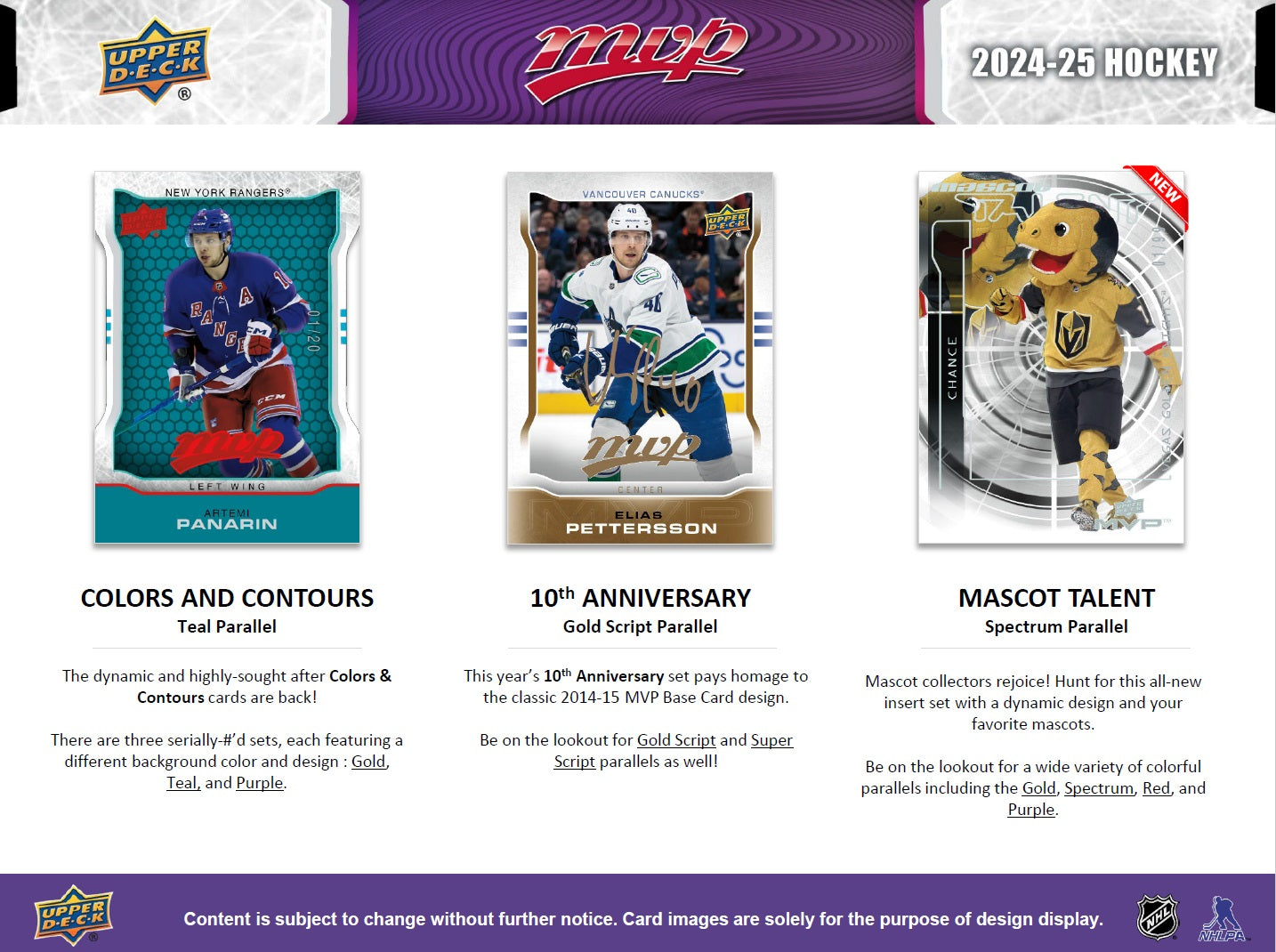 NHL 2024-25 Upper Deck MVP Hobby Box