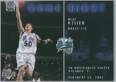 NBA 2002 / 03 Upper Deck Game Night - No GM8 - Mike Miller