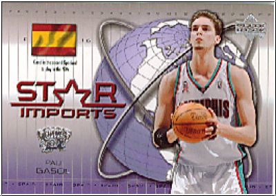 NBA 2002 / 03 Upper Deck Star Imports - No SI3 - Pau Gasol