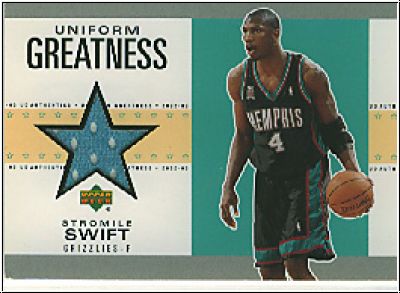 NBA 2002 / 03 UD Authentics Uniform Greatness - No SS-U - Stromile Swift