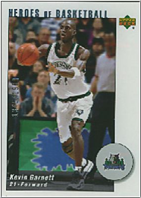 NBA 2002 / 03 UD Authentics Kevin Garnett Heroes of Basketball - No KG5 - Kevin Garnett