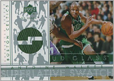 NBA 2002 / 03 UD Glass Superlativ Swatch - No AW-S - Antoine Walker