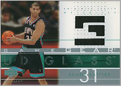 NBA 2002/03 UD Glass Game Gear - No SB-GG - Shane Battier