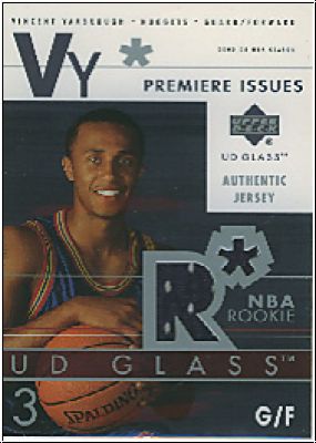 NBA 2002 / 03 UD Glass Premiere Issues Jersey - No VY-P - Vincent Yarbrough