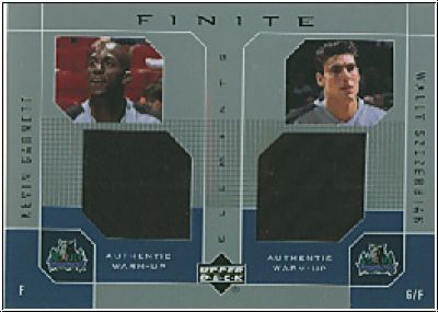 NBA 2002/03 Upper Deck Finite Elements Dual Warm-Ups - No KGWS - Kevin Garnett / Wally Szczerbiak