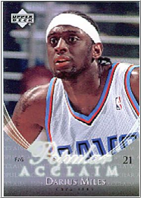 NBA 2002 / 03 Upper Deck Honor Roll Popular Acclaim - No PA6 - Darius Miles