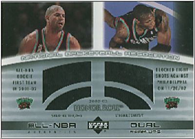 NBA 2002-03 Upper Deck Honor Roll Dual Warm-Ups