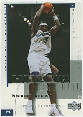 NBA 2002/03 Upper Deck Honor Roll - No. 89 - Kwame Brown