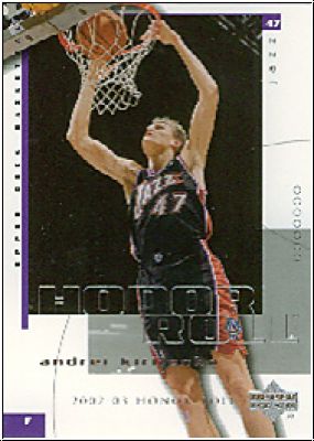 NBA 2002-03 Upper Deck Honor Roll - No. 86 - Andrei Kirilenko