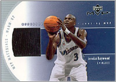 NBA 2002 / 03 Upper Deck MVP Materials Warm-Up - No BH-W - Brendan Haywood