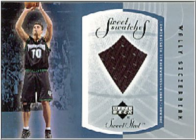 NBA 2002 / 03 Sweet Shot Sweet Swatches - No WS-S - Wally Szczerbiak