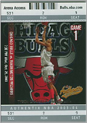 NBA 2003 / 04 Fleer Authentix - No 58 - Tyson Chandler