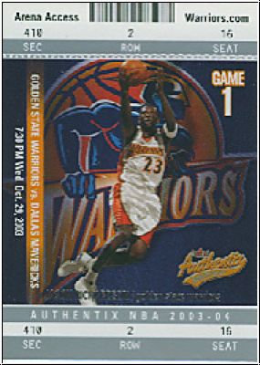 NBA 2003/04 Fleer Authentix - No 63 - Jason Richardson