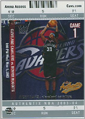 NBA 2003/04 Fleer Authentix - No. 38 - Ricky Davis