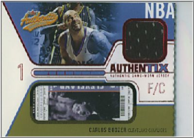 NBA 2003 / 04 Fleer Authentix Jersey Authentix - No JA-CB