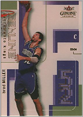 NBA 2003/04 Fleer Genuine Insider - No 87 - Brad Miller