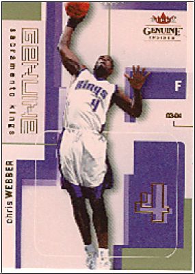 NBA 2003/04 Fleer Genuine Insider - No 81 - Chris Webber