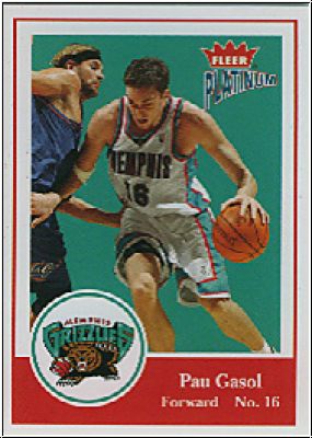 NBA 2003 / 04 Fleer Platinum - No 33 - Pau Gasol