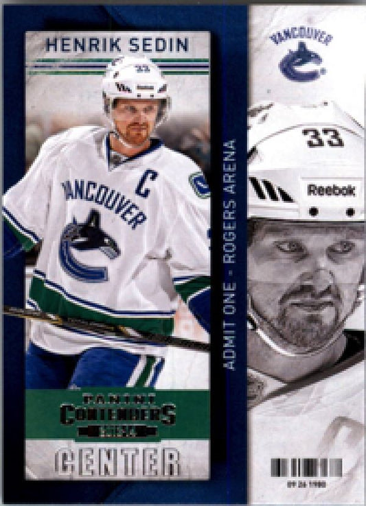 NHL 2013-14 Panini Contenders - No 49 - Henrik Sedin