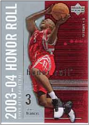 NBA 2003/04 Upper Deck Honor Roll - No. 28 - Steve Francis