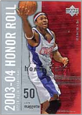 NBA 2003 / 04 Upper Deck Honor Roll - No 33 - Corey Maggette