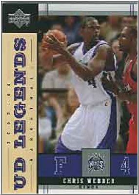 NBA 2003 / 04 Upper Deck Legends - No 73 - Chris Webber