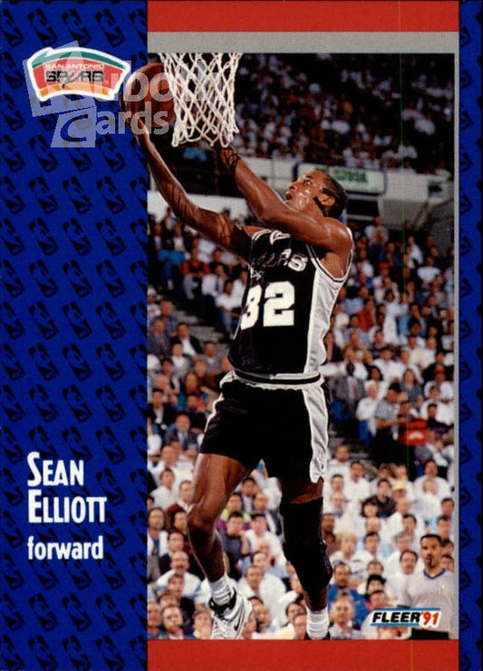 NBA 1991-92 Fleer - No 185 - Sean Elliott